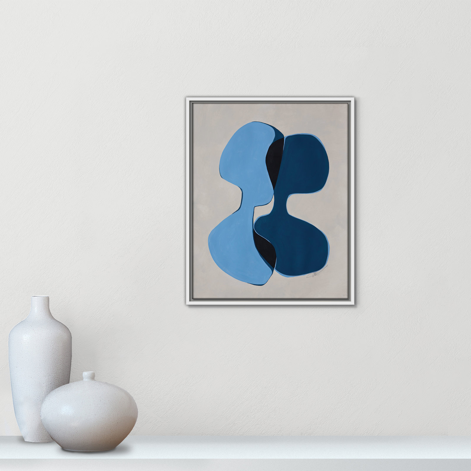 In Unity I by Filippo Ioco For Casa Fine Arts, 21.5" H x 17.5" W x 2" D, White Framed