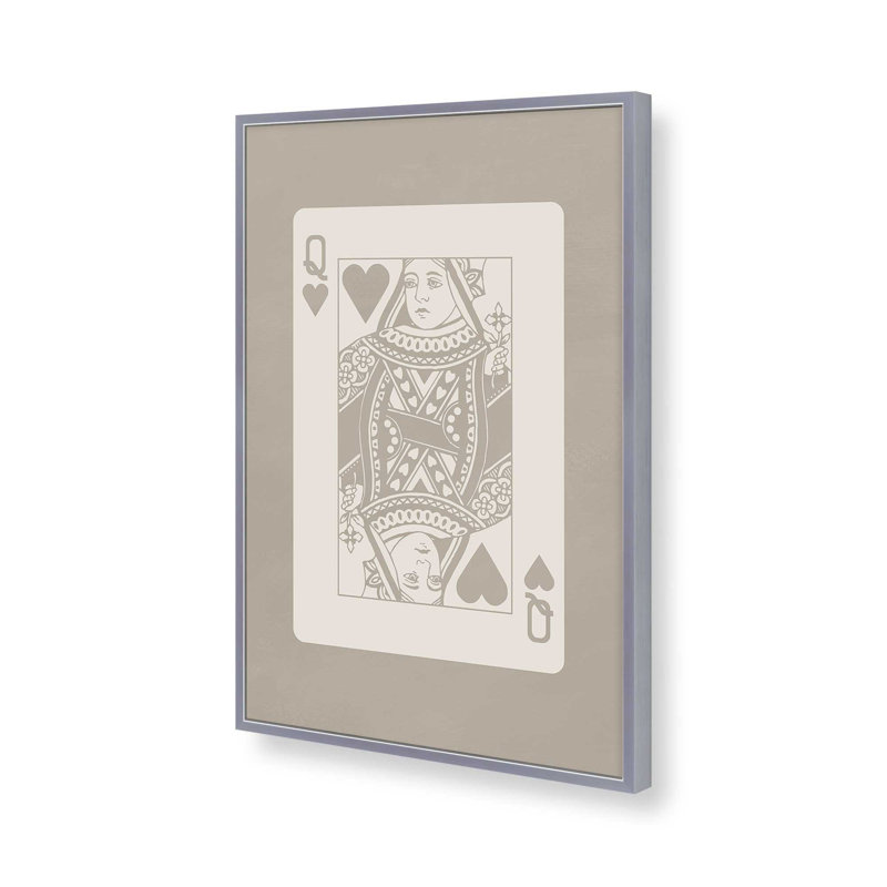 Impression de carte beige très grand, H 15,25 po x l 12,25 po, Chrome poli