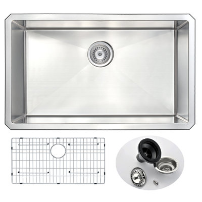 Vanguard 30'' L Single Bowl Stainless Steel Kitchen Sink