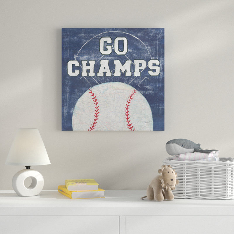 «On the Field III Go Champs», art encadré, H 36 po x l 36 po x P 1,5 po, Toile tendue
