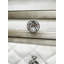 Table de chevet en velours beige Lucienne