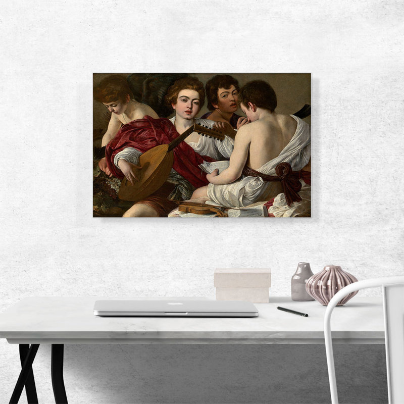 Les Musiciens - 1595 - impression, H 18 po x l 26 po x P 1,5 po