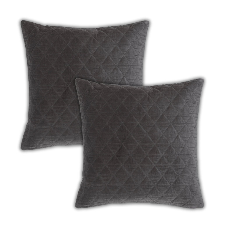 Housses de coussin décoratives en velours moelleux, Gris