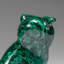 Genuine Polished Malachite Owl Carving (194.2 Grams)