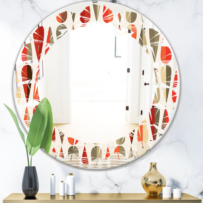 Miroir mural Leaves Abstract Drops IV, H 31,5 po x l po