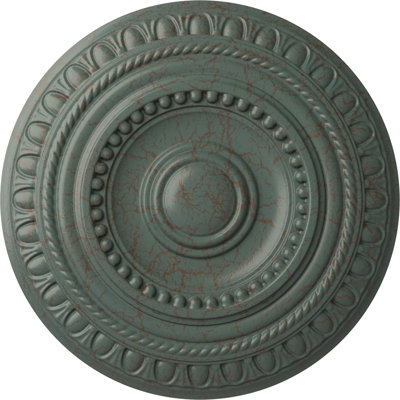Endurathane Classic Ceiling Medallion, 13 1/4"OD x 1/2"P (Fits Canopies up to 4 1/8"), Hand-Painted Iridescent Gold Finish