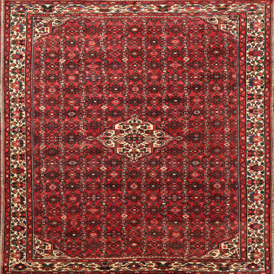 Tapis oriental noir / rouge