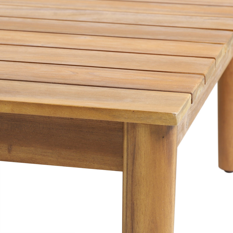 Kennebec Rectangular Acacia Outdoor Coffee Table , 39.5'' in. W 24.25'' in. D