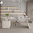 Aleiah Modern Stone Executive Desk with Storage for Computer Office-1178575803