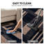 Tapis noir antidérapant à motif de blocs de couleur lavable à la machine-324775105