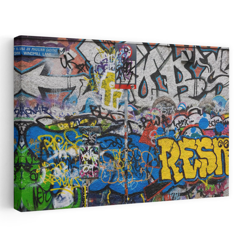 Graffiti sur le mur du moulin à vent U2 Lane Dublin, Irlande, H 24 po x l 36 po