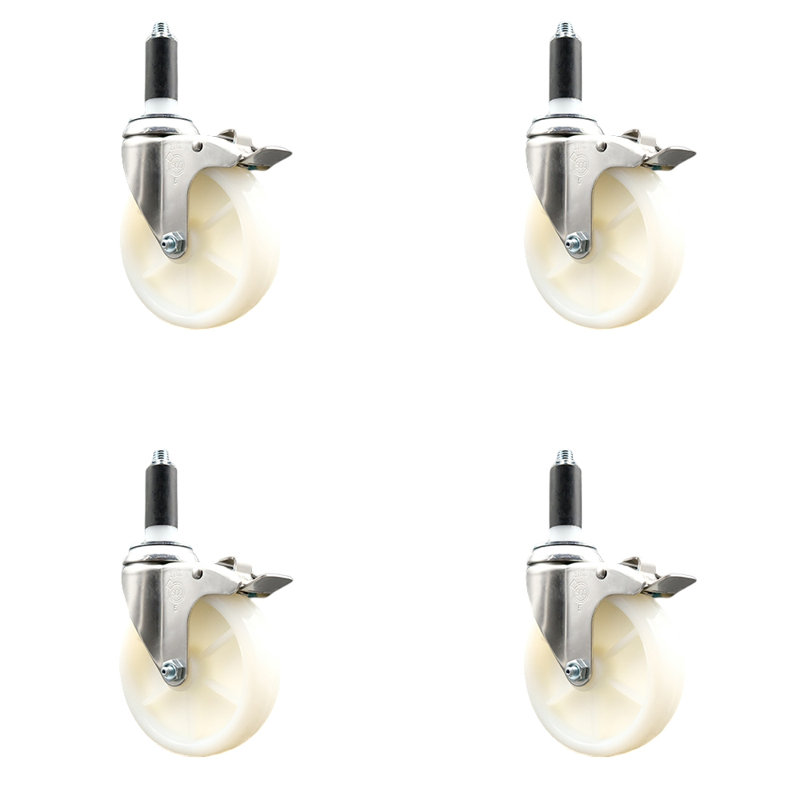 Jeu de roulettes extensibles en nylon, H 5 po x l 5 po