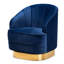 Velvet Swivel Barrel Chair-779487696