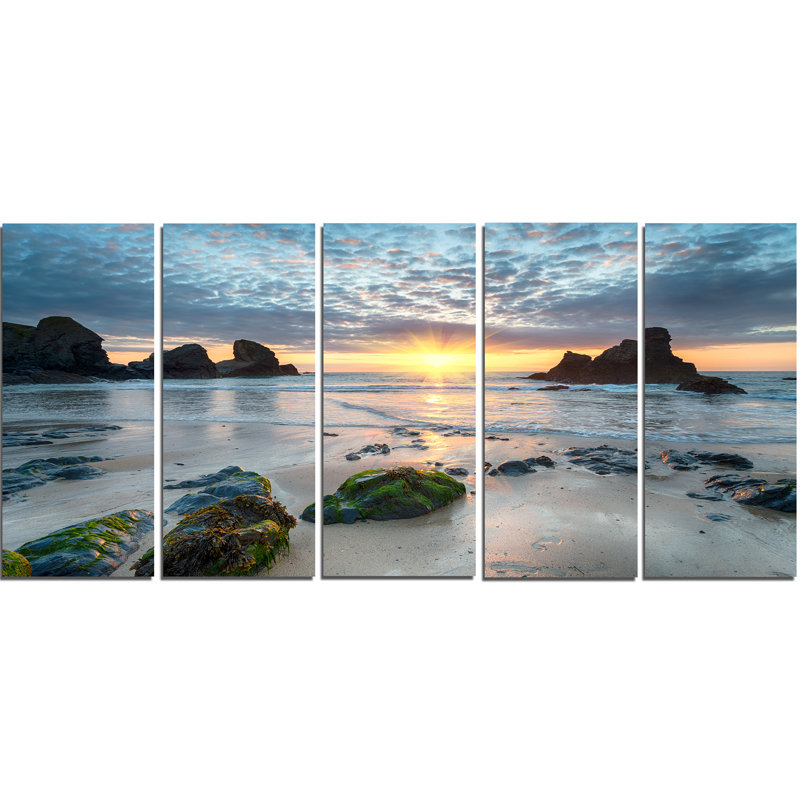 « belle porthcothan bay », ensemble de 5 reproductions de photos sur toiles tendues