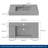 35'' Wall Mounted Bathroom Sink Solid Surface Sink with Faucet Hole-119329481