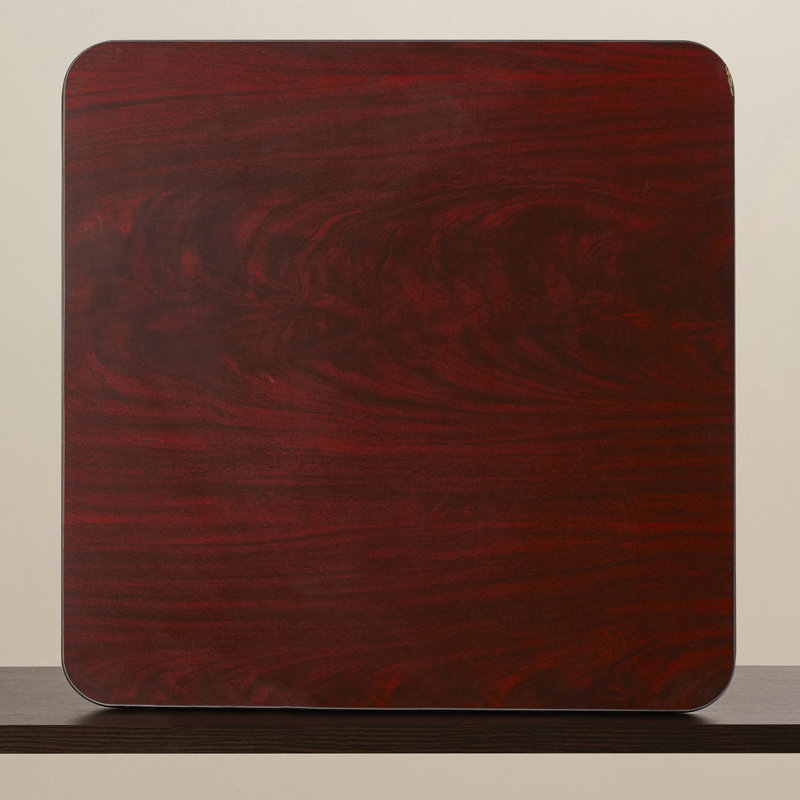 Plateau de table avec plateau en stratifié réversible, Noir / acajou, Carré de 24 po