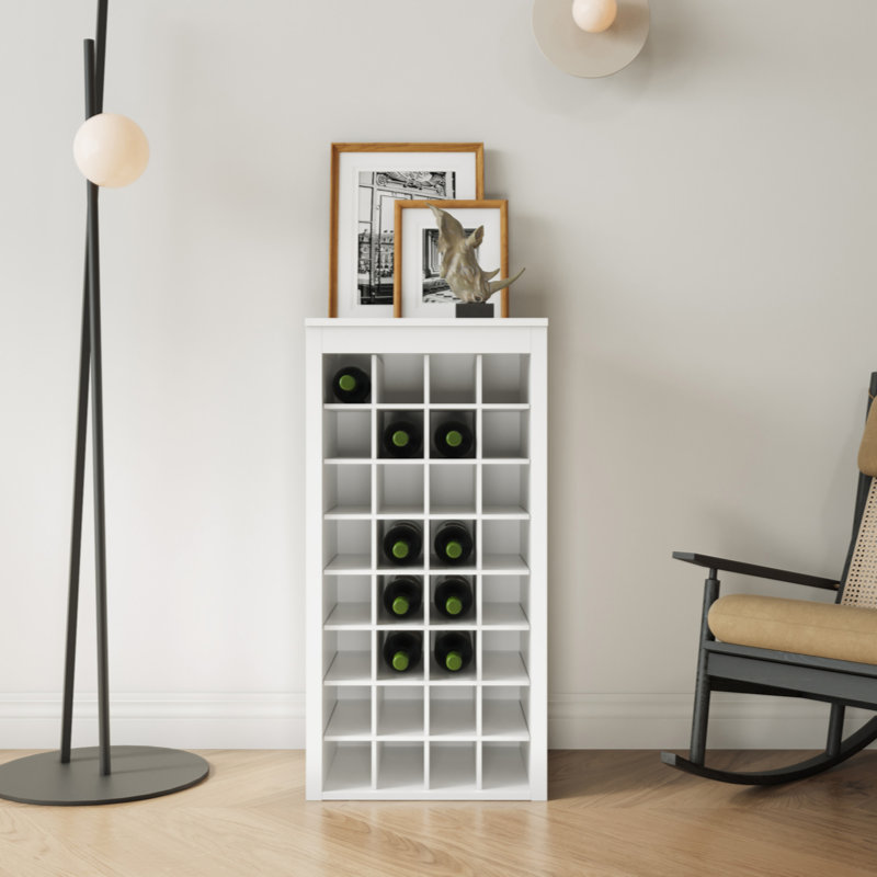 Crédence de rangement une pièce Digeronimo l 17,8 po, Blanc