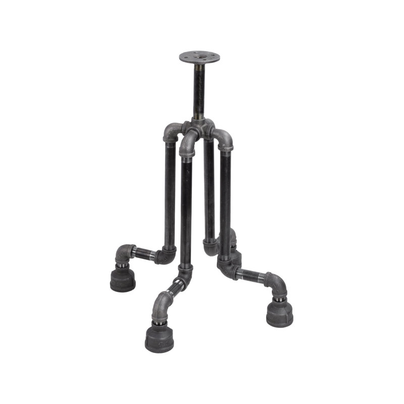 Ensemble de table de bout robuste en acier industriel noir