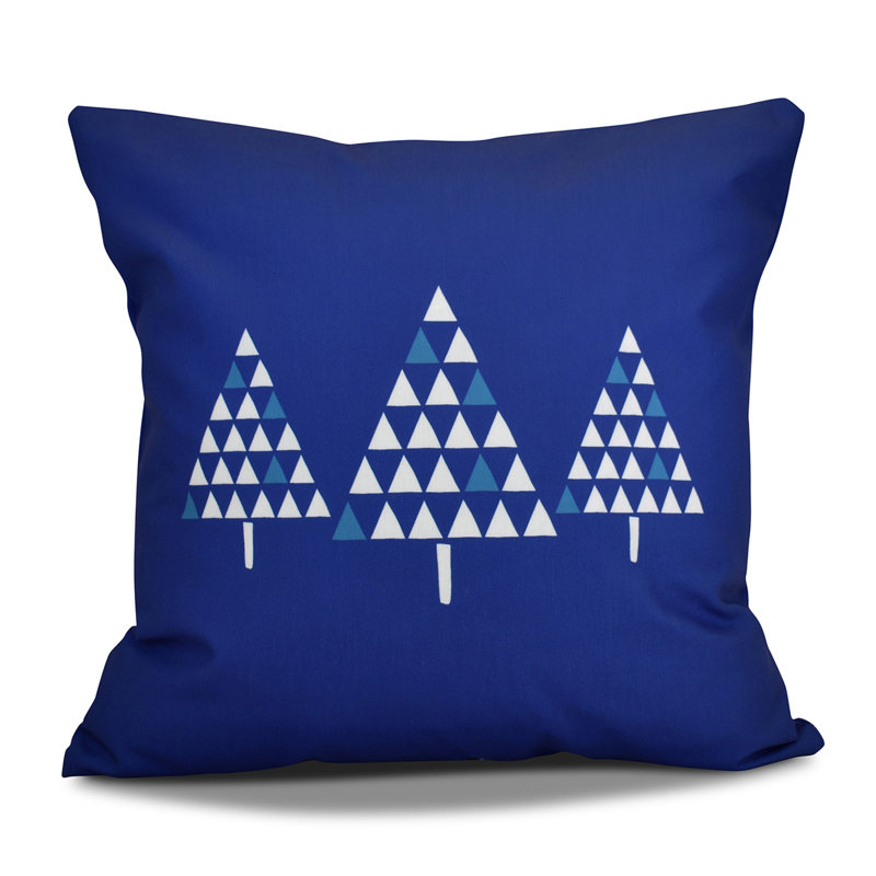 Jump For Joy Reversible Throw Pillow, 16"x16", Royal Blue