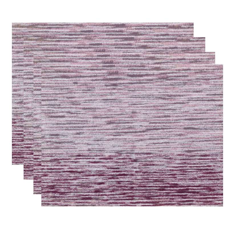 Eastbourne Polyester No Pattern Rectangle Placemat, Purple