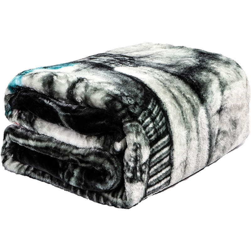 Native American Queen Sherpa Fleece Blanket, Ultra Soft Cozy Plush Reversible Bed Blanket, Warm All-Season Throw for Bed, Sofa & Couch