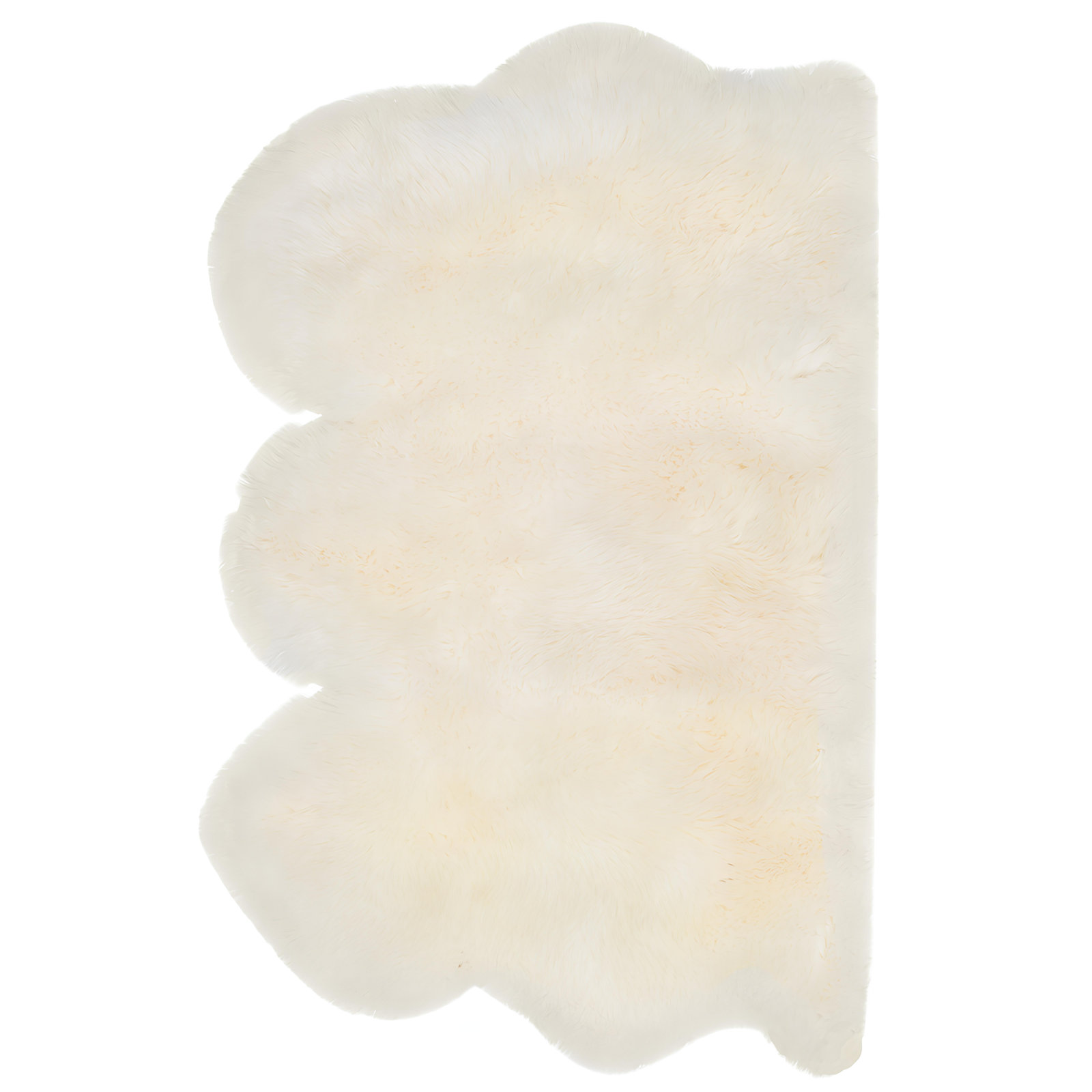 Mera Sheepskin Natural Rug, Rectangle 3' x 5'
