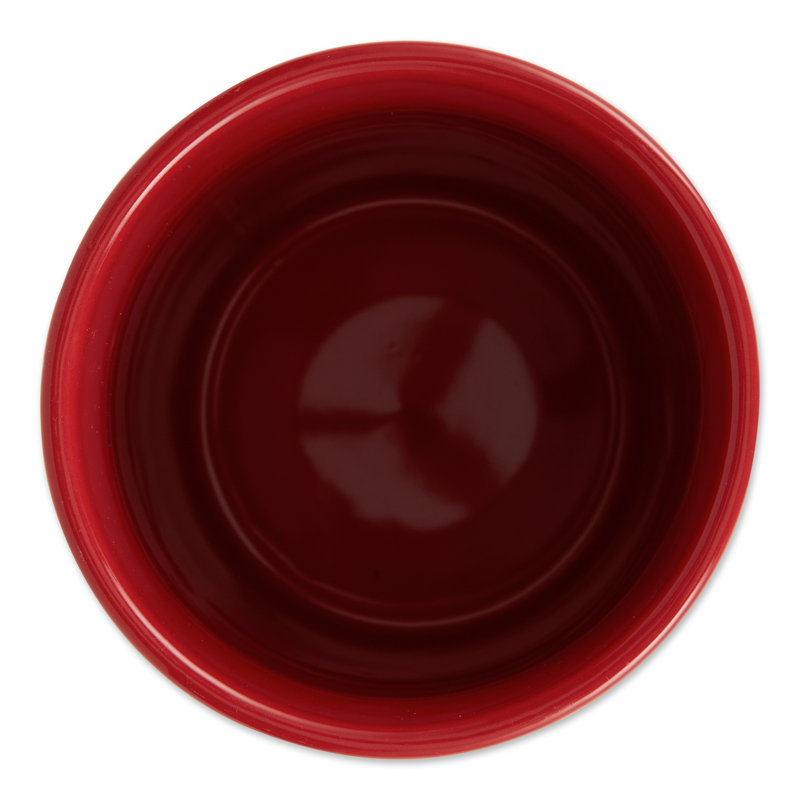 Ceramic / Porcelain Round Utensil Crock, Red