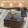 Ensemble de conversation modulaire en rotin 2 pièces avec table