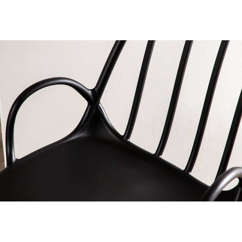 Burnam 46cm H Cantilever Chair, Black