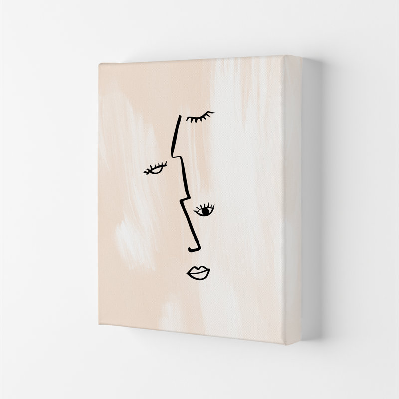 Printed Picasso Minimal Profiles - Print, 59.4cm H x 42cm W x 4cm D, Wrapped Canvas
