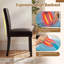 Ensemble de chaises de salle à manger avec pieds en bois, garniture cloutée, siège et dossier rembourrés-312847978