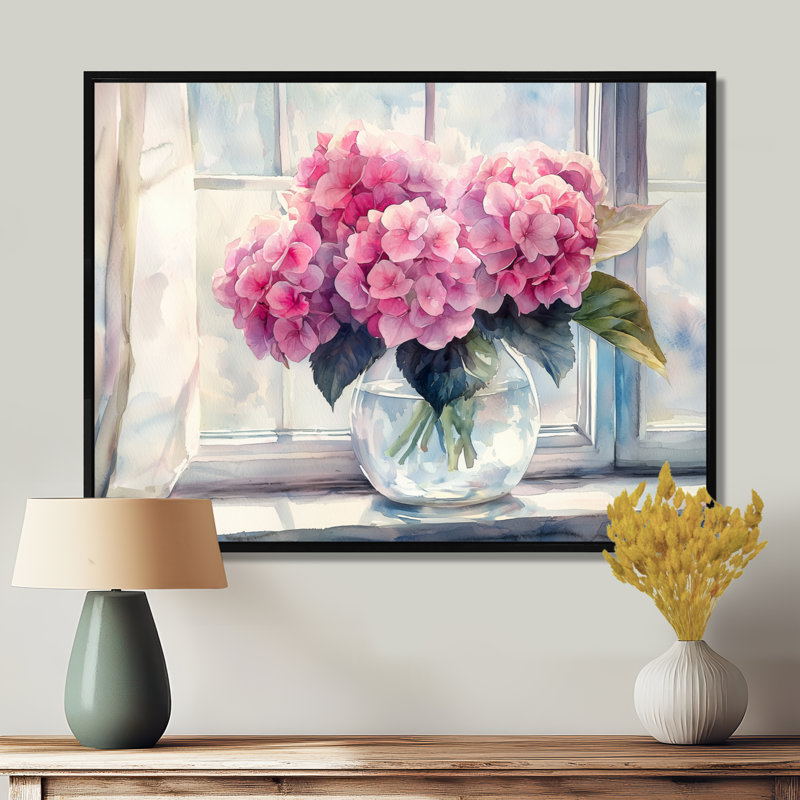 Irodita - Floral Wall Art, Black, 12" H x 20" W, Floater Framed Print