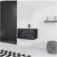 Lavabo mural pour salle de bain avec bol en céramique et porte à fermeture en douceur