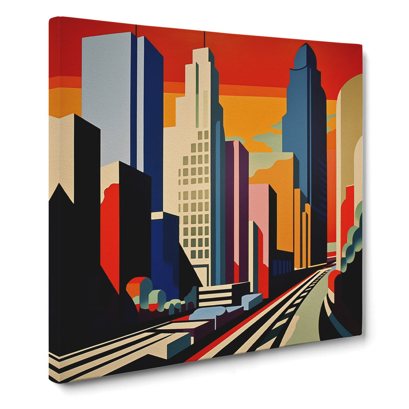 City Of Los Angeles Constructivism - Print, 50cm H x 50cm W x 3cm D
