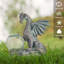 Statues d'extérieur en résine 7,8 po Dragon