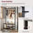 Hall Tree Entryway Bench With Storage, 35.5" Large Coat Rack Freestanding With 2-tier Storage Shelf, 6-in-1 Entryway Bench Coat Rack With 14 Hooks