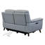 Causeuse inclinable en cuir véritable avec accoudoirs coussinés de 65 po Yosef
