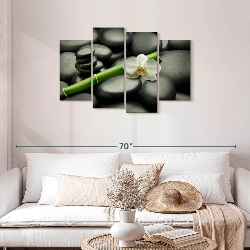 Motif floral de pierres zen Kerrick, H 27 po x l 43 po