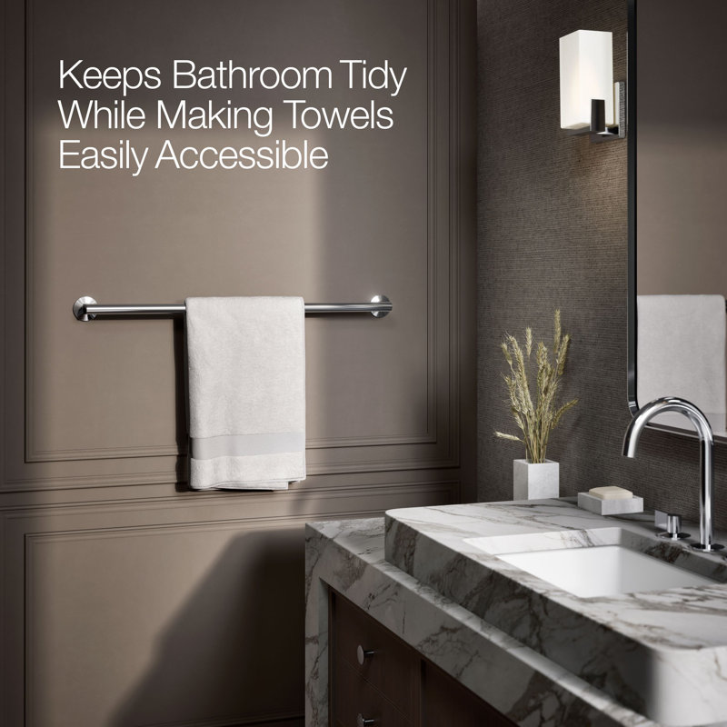 Components Towel Bar, 30"W, Polished Chrome
