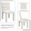 Beige Boucle Side Chair 2 - Foam Padding 18" Seat Depth, 32.3" Package Width, 220Lbs Max Load  2Pcs