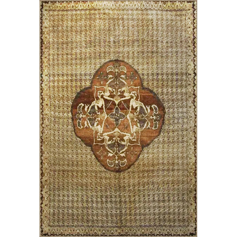 Floral Themed Traditional Motif Patterned Vintage Decorative Carpet, Rectangle 2'4" x 4'