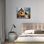 Vaches de Noël, art mural sur toile, scène d'hiver rustique, 20 x 16 pouces, maison de campagne brune, maison de vacances