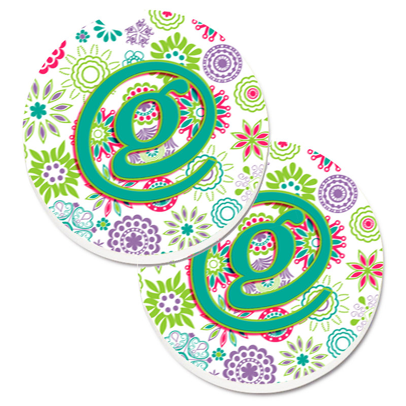 Sous-verre voiture de voiture fleurs initial, G