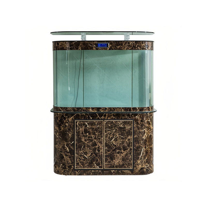 Aquarium semi-circulaire brun foncé Eco, 79 gallons (H 63 po x l 47,2 po x P 19,6 po)