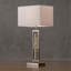 Lampe de table de conception moderne 1pc, lampe de table décorative décorative scintillante, lumière de danse de l'eau, veilleuse satinée