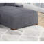 Ensemble de 2 modulaires en velours côtelé gris foncé avec siège et coussin 2 pièces pour un espace de vie confortable-1046349101
