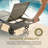 80" Patio Wicker Chaise Lounge Set,Outdoor Rattan Reclining Chair with Rolling Wheels, Pull-out Side Table, Adjustable Backrest for Poolside-218758593-218758592