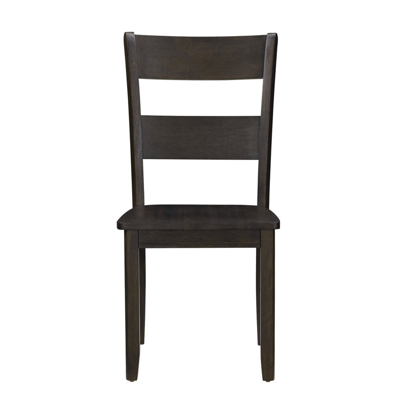 2 chaises latérales en noyer vieilli, chaises de salle à manger en bois à dossier haut sans accoudoirs, dossier solide, siège épais de 18 mm, pieds fuselés, capacité de poids de 220 lb, paire de chaises pour la salle à manger,