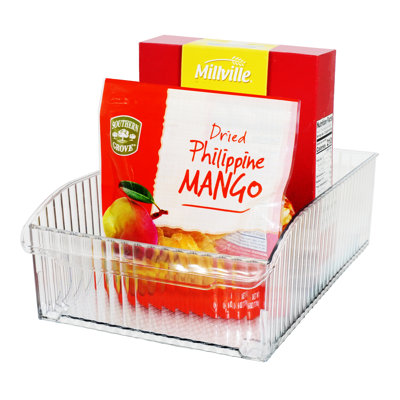 Bac de rangement cannelé Easy Glide avec roues - 12 x 8 po