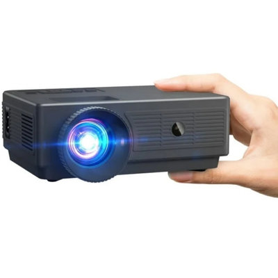 Mini Projector 1080p Portable Projector, Compatible With Ios/android/ Windows/tv/hdmi/usb Black